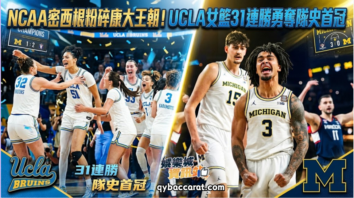 籃球運彩｜NCAA密西根粉碎康大王朝！UCLA女籃31連勝勇奪隊史首冠