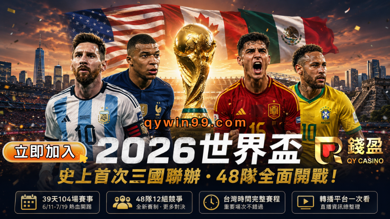 2026足球世界盃懶人包：賽程、48隊名單、轉播資訊一次看