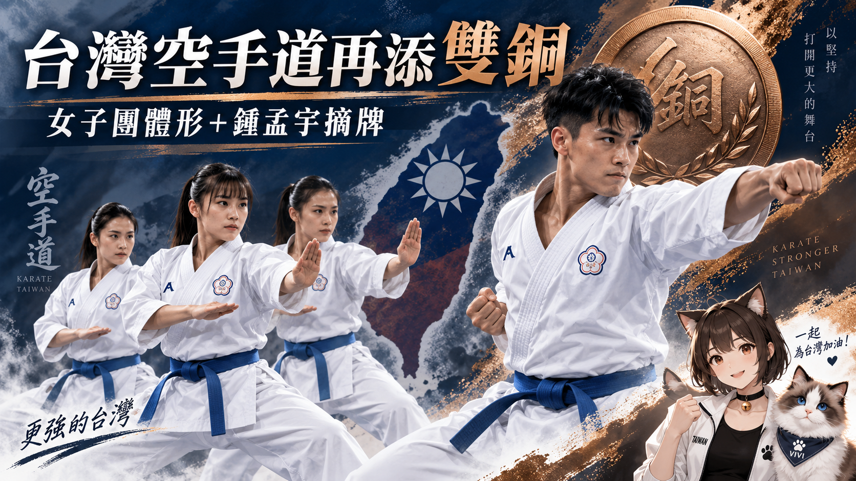 亞運空手道再添雙銅！簡慧萱攜女團登頒獎台　鍾孟宇擊退印度摘牌