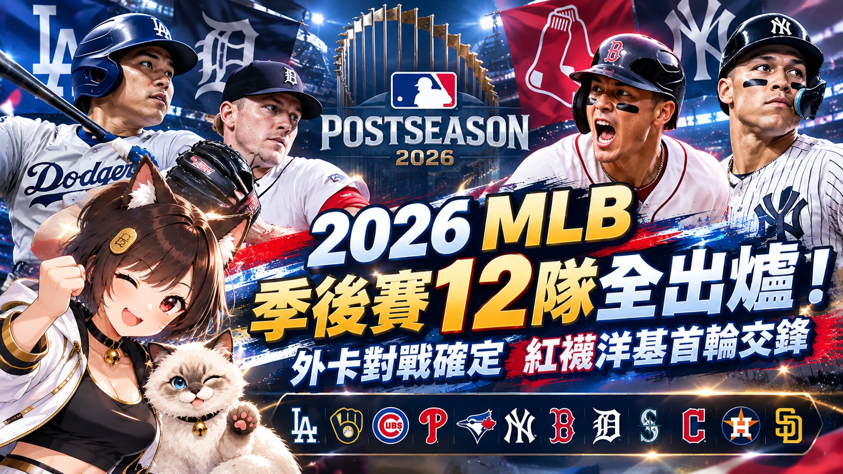 2026 MLB季後賽12隊全出爐！外卡對戰確定　紅襪洋基首輪交鋒
