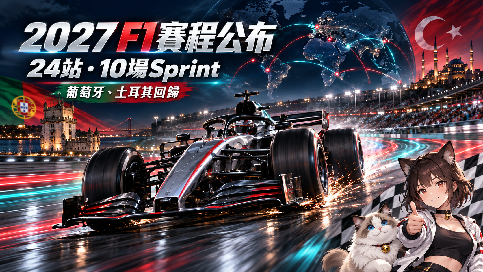 2027 F1賽程公布！全年24站、10場Sprint　葡萄牙與土耳其回歸