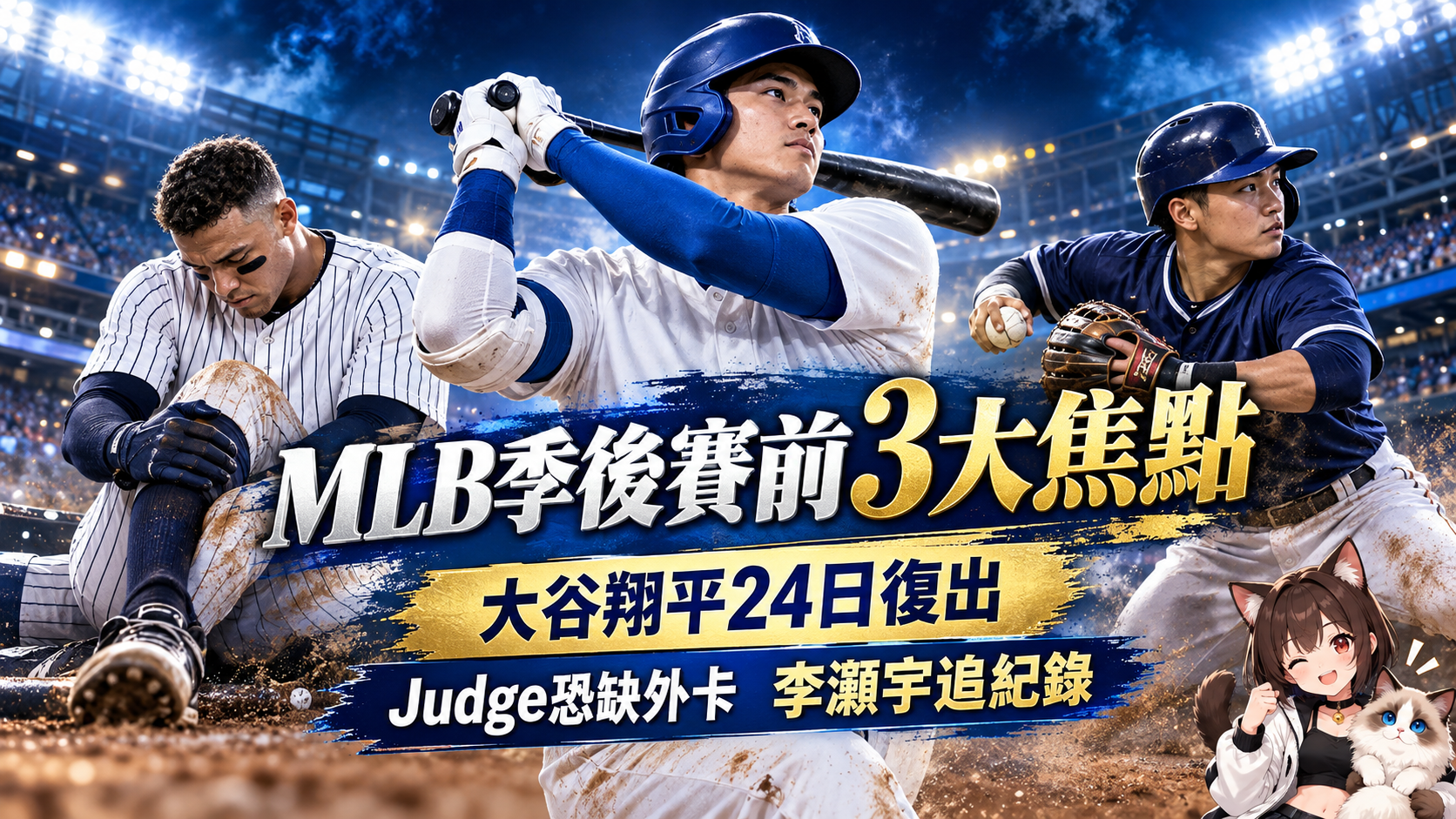 MLB季後賽前3大焦點：大谷翔平24日復出、Judge恐缺外卡　李灝宇持續追紀錄