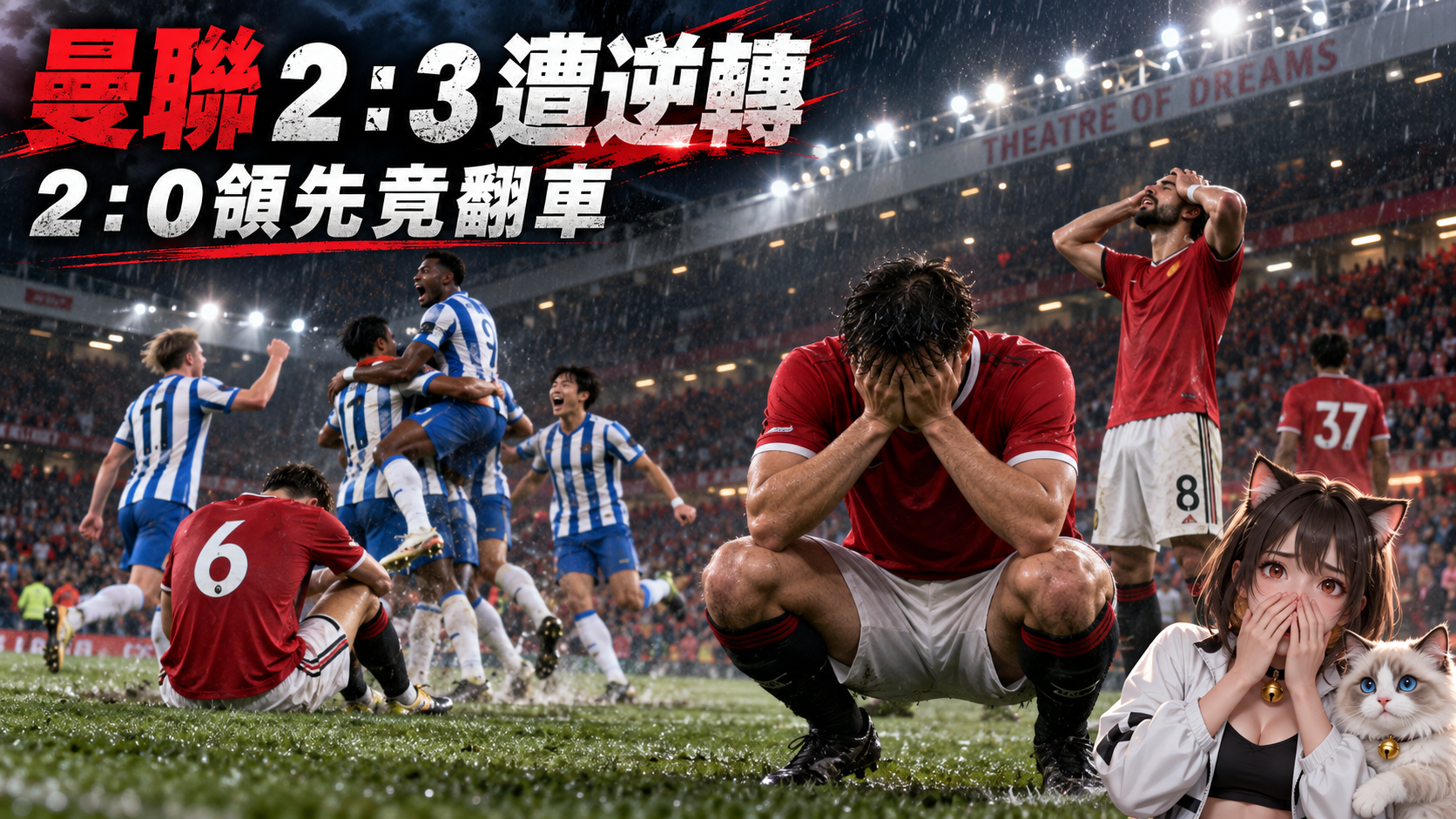 曼聯2：0領先竟遭3球逆轉！主場50年首見崩盤　聯賽盃提前出局