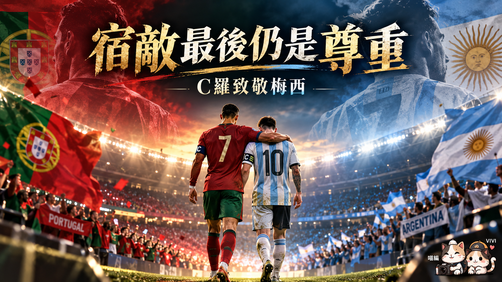 宿敵20年最後仍是尊重！C羅向Messi致敬　兩大GOAT國家隊近況形成強烈對比