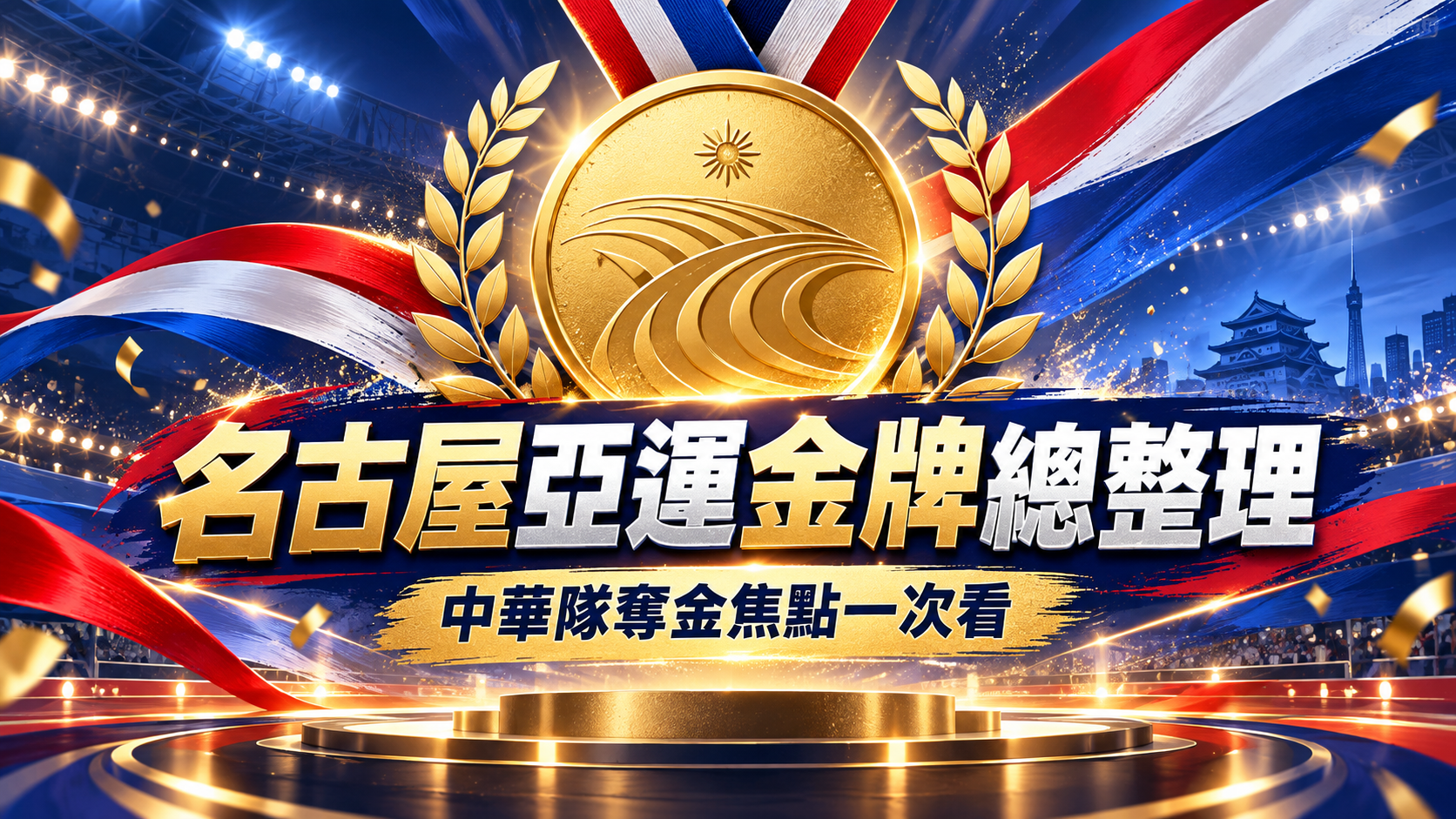 2026名古屋亞運中華隊5金17銀33銅收官！55面獎牌與奪金選手整理