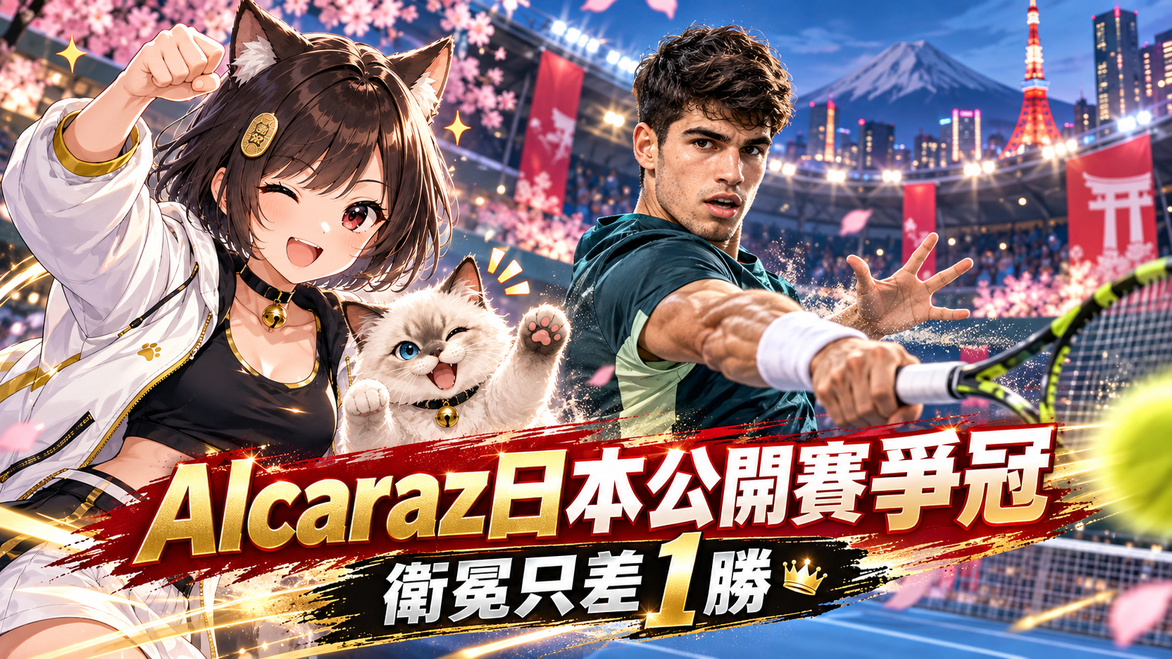 Alcaraz逆轉闖日本公開賽決賽！衛冕只差1勝　傷癒復出首冠今戰Lehečka