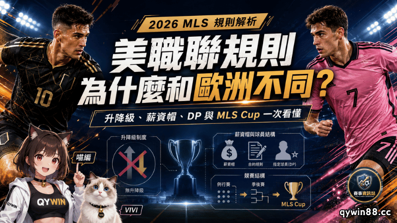 美職聯規則為什麼和歐洲不同？升降級、薪資帽、DP與MLS Cup 一次看懂