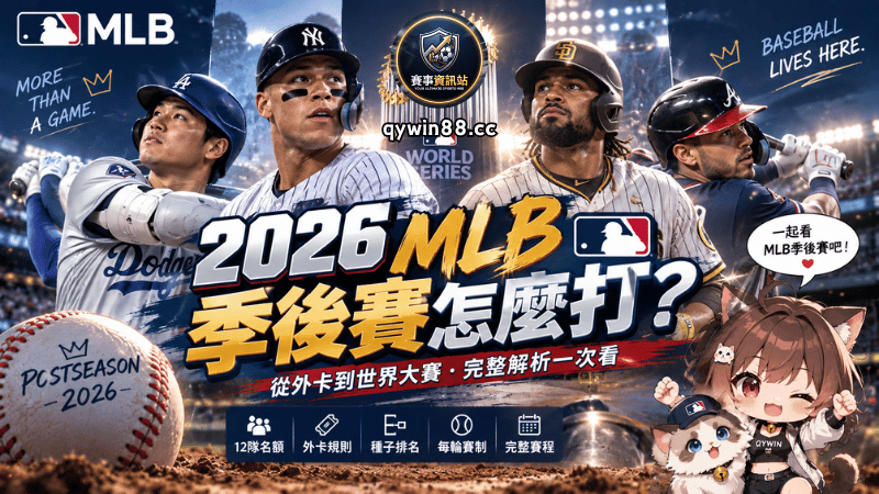 2026 MLB季後賽怎麼打？外卡、晉級規則、賽程與最新排名完整整理