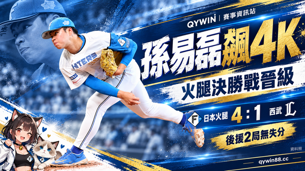 孫易磊後援2局飆4K！日本火腿4：1淘汰西武，長谷川帶傷出賽仍難挽敗局