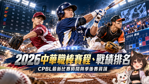 2026中華職棒賽程、戰績排名｜CPBL最新比賽時間與季後賽資訊