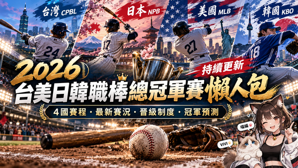 2026台美日韓職棒總冠軍賽懶人包｜4國賽程、最新戰況、晉級制度與冠軍預測